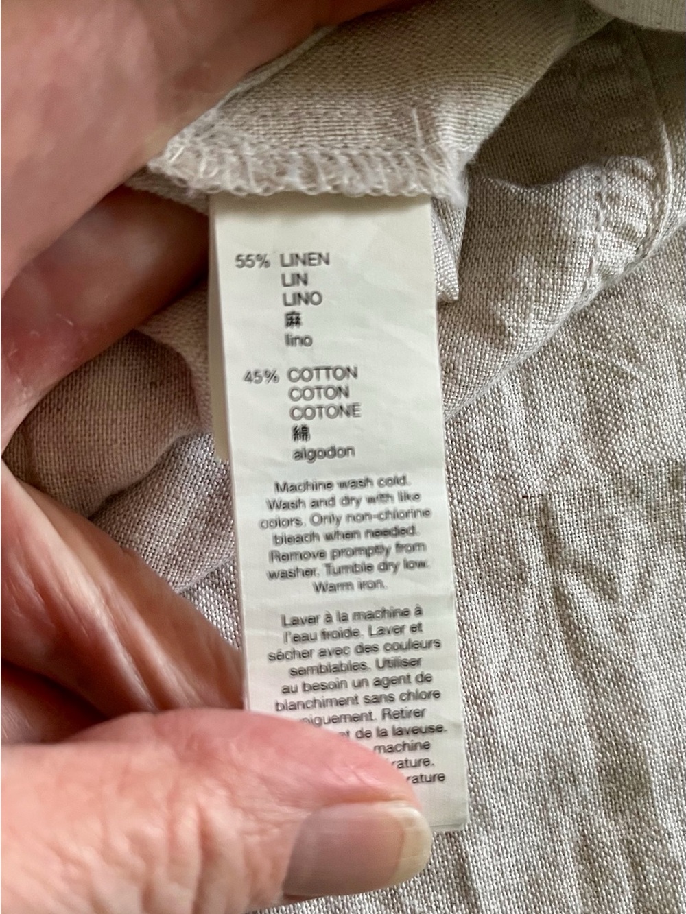 GAP Women’s Light Taupe Linen Drawstring Pants - Picture 4 of 4